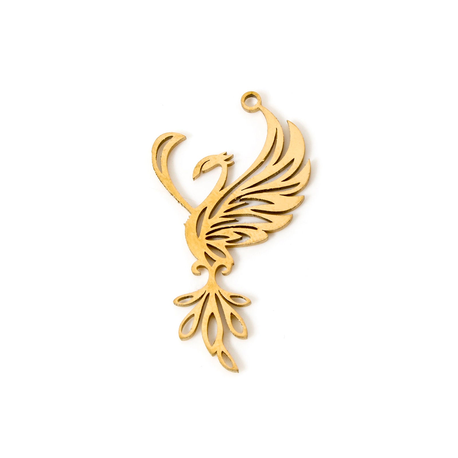 Golden Rising Phoenix Charm