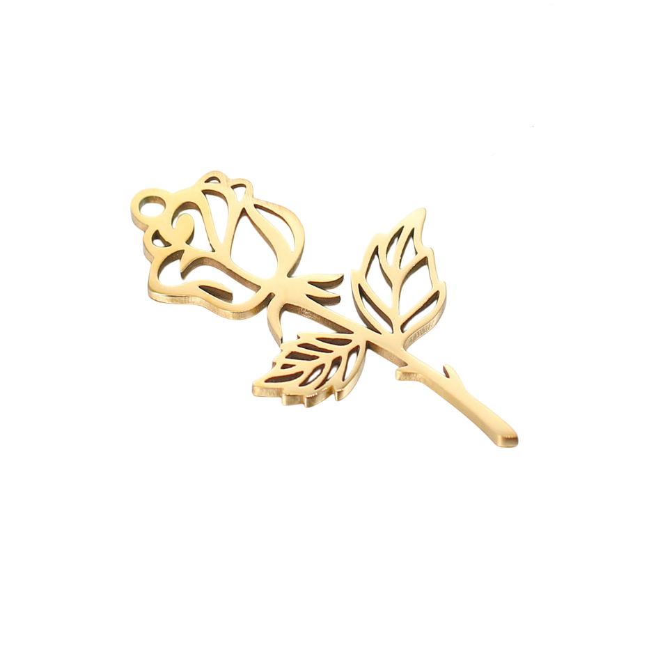 The Alchemical Rose Charm