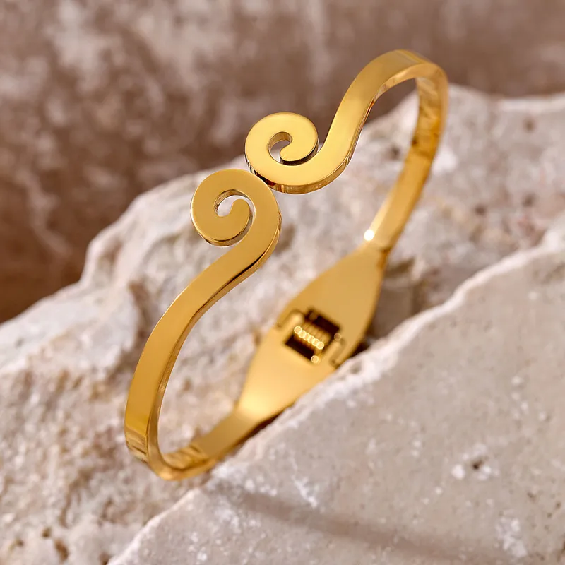 Gold Sacred Spiral Bracelet