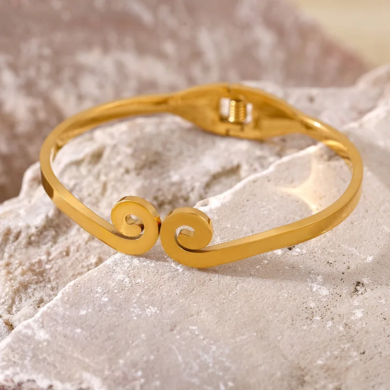 Gold Sacred Spiral Bracelet
