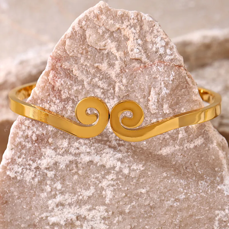 Gold Sacred Spiral Bracelet