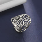 Silver Triskelion Triquetra Ring