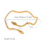 Gold Ouroboros Twins Bangle