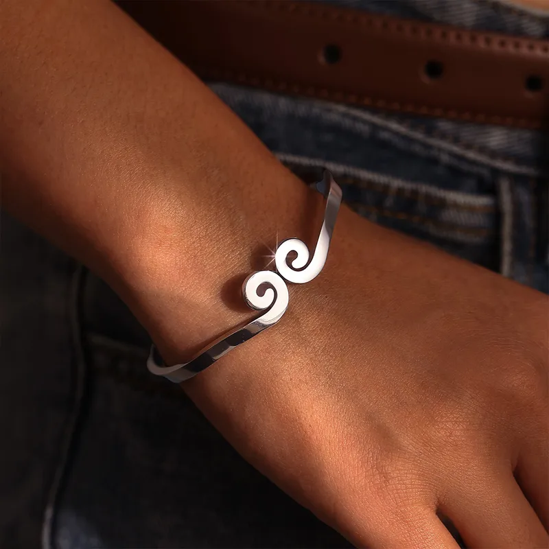 Silver Sacred Spiral Bracelet